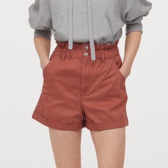 H&M Cotton Paper Bag Shorts - Picture 6 of 7
